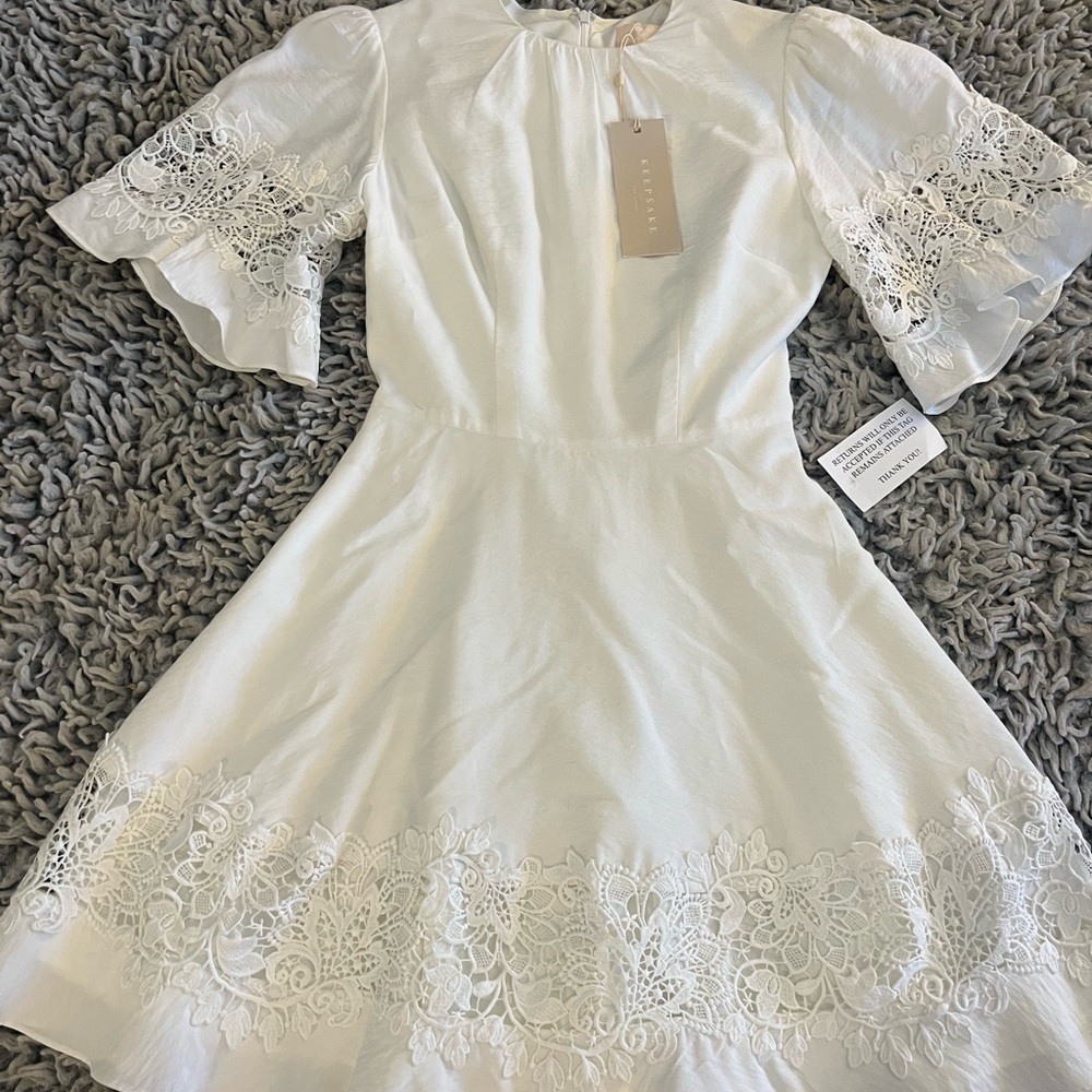 Keepsake white roamer mini dress